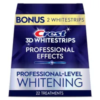 Crest 3D Whitestrips Effets professionnels - Kit de blanchiment des dents, 22 traitements Crest 3D Whitestrips Effets professionnels - Kit de blanchiment des dents, 22 traitements